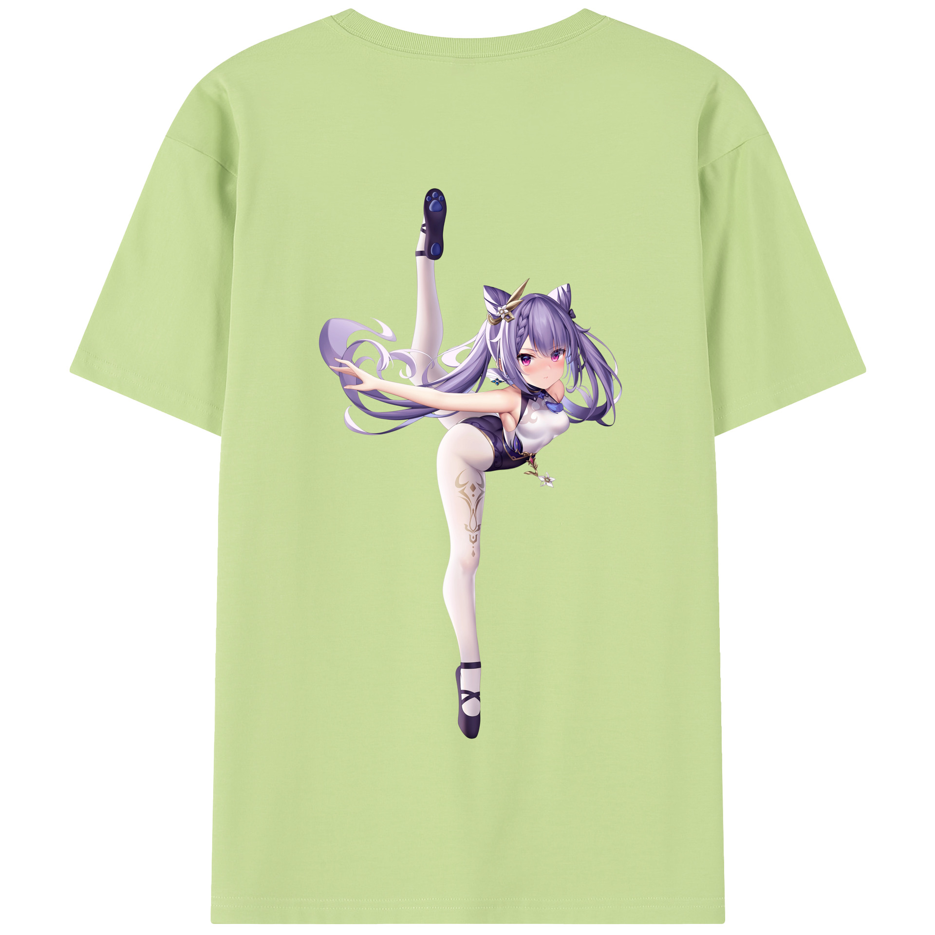 げんし神 刻晴 こくせい genshin Kokusei 綿100％半袖Tシャツ（背面プリント）